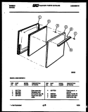 DOOR PARTS Diagram and Parts List for CGC1M2WSTD  Gibson Range