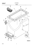 CABINET Diagram and Parts List for FFC13K2CW0  Frigidaire Freezer