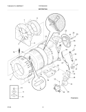 MOTOR / TUB Diagram and Parts List for FWTBB30DS0  Frigidaire Washer