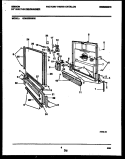 DOOR PARTS Diagram and Parts List for GDB222RBR0  Gibson Dishwasher