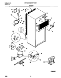 SYSTEM Diagram and Parts List for WRT18DGCZ1  Frigidaire Refrigerator