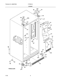 CABINET Diagram and Parts List for LFUS2613LP2  Frigidaire Refrigerator