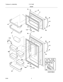 DOOR Diagram and Parts List for PLHT19WEB1  Frigidaire Refrigerator