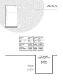 COVER Diagram and Parts List for CRT185LW5  Crosley Refrigerator