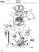 MOTOR / TUB Diagram and Parts List for WWX433RFS1  Frigidaire Washer