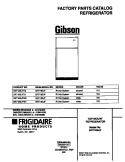 COVER Diagram and Parts List for GRT18SJFD1  Gibson Refrigerator