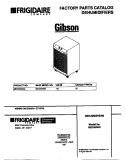 COVER Diagram and Parts List for MDD50WG2  Gibson Dehumidifier