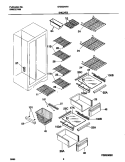 SHELVES Diagram and Parts List for GRS20HRHD1  Gibson Refrigerator