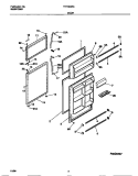 DOOR Diagram and Parts List for TRT18GRCW0  Tappan Refrigerator
