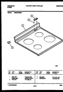 COOKTOP PARTS Diagram and Parts List for REGS37BNW5  Frigidaire Range