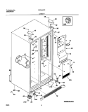 CABINET Diagram and Parts List for GS23HSZCC0  Frigidaire Refrigerator