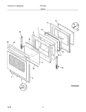 DOOR Diagram and Parts List for CFEF366EMH  Frigidaire Range