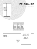 COVER Diagram and Parts List for FGHS2644KF3  Frigidaire Refrigerator