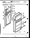 DOOR PARTS Diagram and Parts List for GTN140WB3  Frigidaire Refrigerator