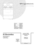 COVER Diagram and Parts List for FGF355GWC  Frigidaire Range