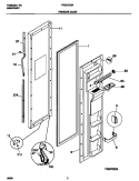 FREEZER DOOR Diagram and Parts List for FRS24ZGHD0  Frigidaire Refrigerator