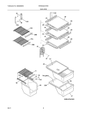 SHELVES Diagram and Parts List for WWSS2601KW6  Crosley Refrigerator