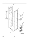 FREEZER DOOR Diagram and Parts List for PHSC39EGSS0  Frigidaire Refrigerator