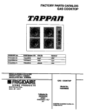 COVER Diagram and Parts List for TGC3X6XCT2  Tappan Cooktop