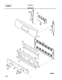 BACKGUARD Diagram and Parts List for FGFL88ACA  Frigidaire Range