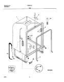 TUB Diagram and Parts List for FDB510LCB0  Frigidaire Dishwasher