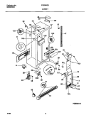 CABINET Diagram and Parts List for FRS26XGCD3  Frigidaire Refrigerator