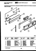 BACKGUARD Diagram and Parts List for GF710HXD7  Frigidaire Range