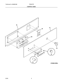 CONTROL PANEL Diagram and Parts List for FGB24T3ESF  Frigidaire Range