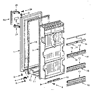 Door Parts Diagram and Parts List for 5648611180  Kenmore Refrigerator