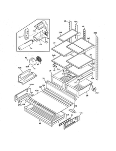 Shelves Diagram and Parts List for LGHB2867PF3  Frigidaire Refrigerator