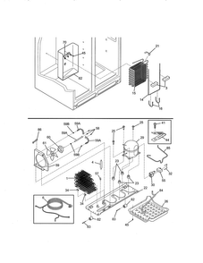 System Diagram and Parts List for 25354663408  Kenmore Refrigerator