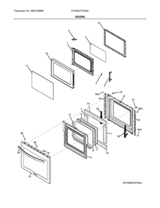 Doors Diagram and Parts List for FCWM2727ABD  Frigidaire Microwave Oven Combo