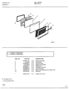 Gas Range Page 9 Diagram and Parts List for 2873  Frigidaire Range
