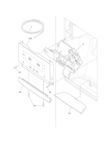 Ice & Water Dispenser Diagram and Parts List for FGHS2655PF0  Frigidaire Refrigerator