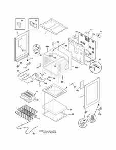 Body Diagram and Parts List for 79090213013  Kenmore Range