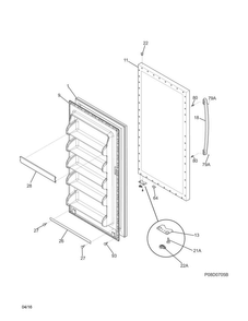 Part Location Diagram of 297382501 Frigidaire PANEL-INNER DOOR