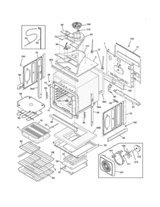 Body Diagram and Parts List for FPEW2785PFB  Frigidaire Wall Oven