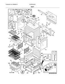 Body Diagram and Parts List for EI30ES55JSC  Electrolux Range