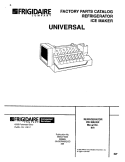 COVER Diagram and Parts List for IK9  Frigidaire Ice Maker
