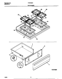 TOP / DRAWER Diagram and Parts List for FGF352SBDE  Frigidaire Range