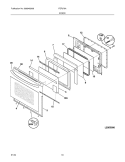 DOOR Diagram and Parts List for FEF376AQL  Frigidaire Range