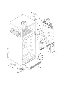 Cabinet Diagram and Parts List for 25360304411  Kenmore Refrigerator