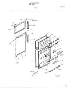Electrical Equipment Diagram and Parts List for 95-1982  Frigidaire Refrigerator