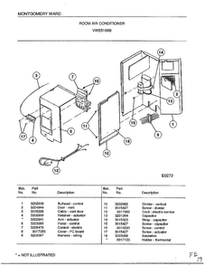 Room Air Conditioner Page 2 Diagram and Parts List for 5169B  Frigidaire Air Conditioner