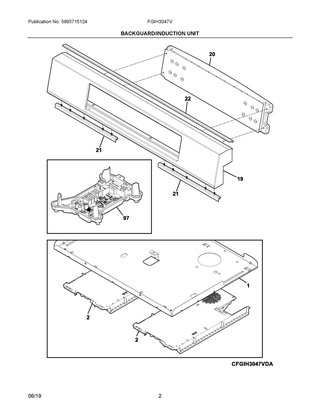 Part Location Diagram of 5304519390 Frigidaire CONTROL PANEL