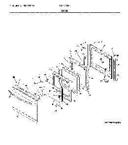 Door Diagram and Parts List for FGEW2766UFB  Frigidaire Wall Oven