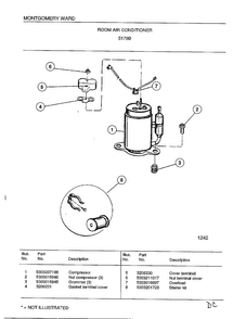 Room Air Conditioner Page 5 Diagram and Parts List for 5179B  Frigidaire Air Conditioner