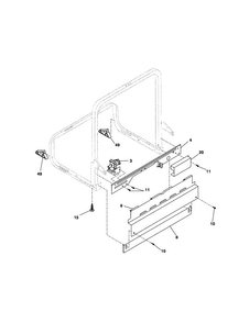 Frame Diagram and Parts List for GLD958JB0  Frigidaire Dishwasher