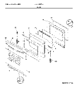 Door Diagram and Parts List for CFEF3054UWG  Frigidaire Range