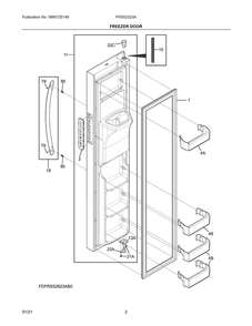 Part Location Diagram of 5304536367 Frigidaire Upper Freezer Bin Assembly